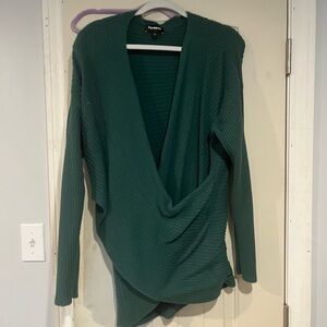 Express Women's Teal Cardigan Sweater